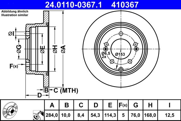 ATE 24.0110-0367.1 - Disque de frein cwaw.fr