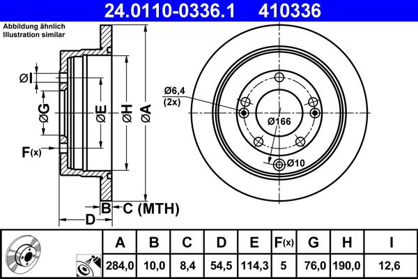 ATE 24.0110-0336.1 - Disque de frein cwaw.fr