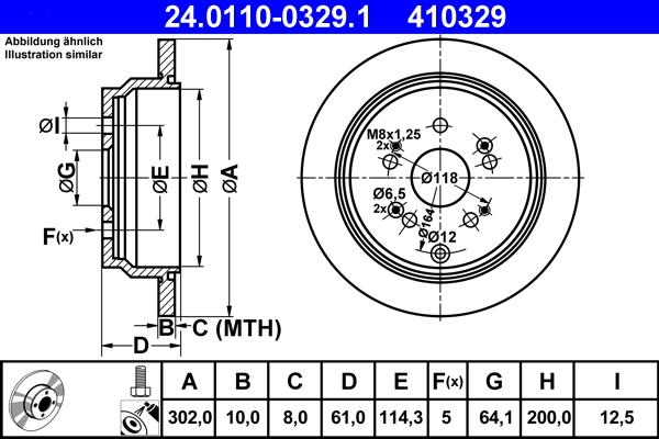 ATE 24.0110-0329.1 - Disque de frein cwaw.fr