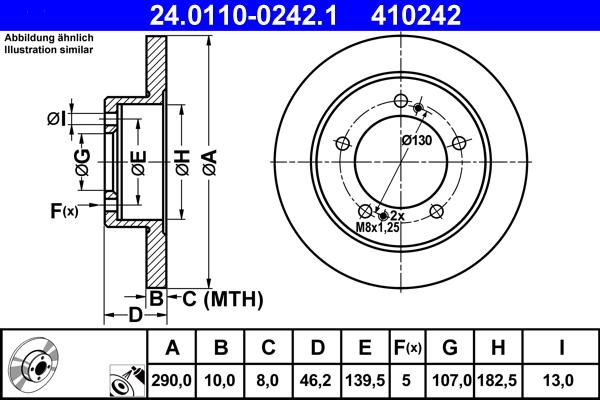 ATE 24.0110-0242.1 - Disque de frein cwaw.fr