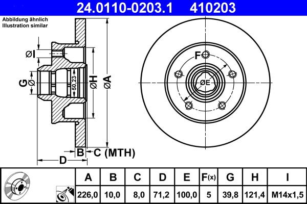 ATE 24.0110-0203.1 - Disque de frein cwaw.fr