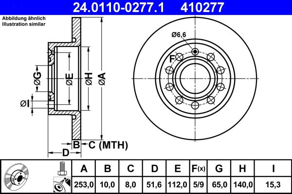 ATE 24.0110-0277.1 - Disque de frein cwaw.fr