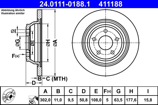 ATE 24.0111-0188.1 - Disque de frein cwaw.fr