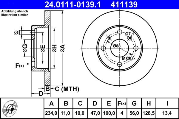 ATE 24.0111-0139.1 - Disque de frein cwaw.fr