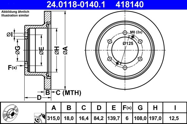 ATE 24.0118-0140.1 - Disque de frein cwaw.fr