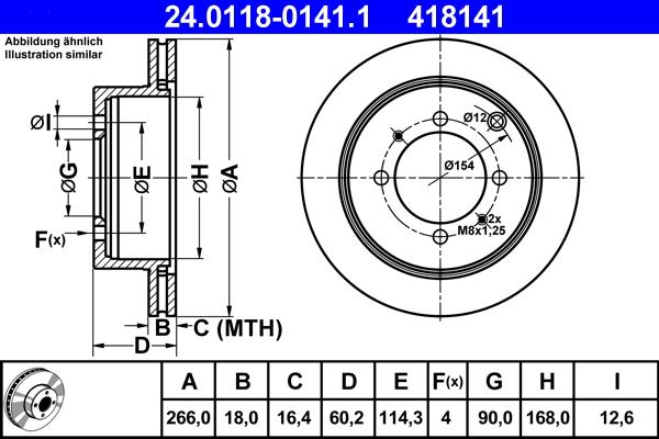 ATE 24.0118-0141.1 - Disque de frein cwaw.fr