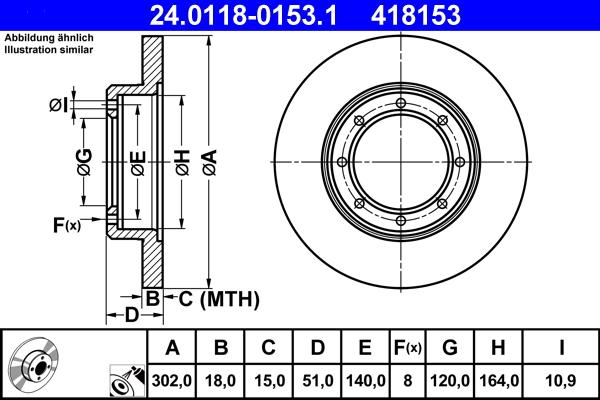 ATE 24.0118-0153.1 - Disque de frein cwaw.fr