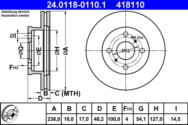 ATE 24.0118-0110.1 - Disque de frein cwaw.fr