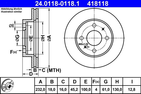 ATE 24.0118-0118.1 - Disque de frein cwaw.fr