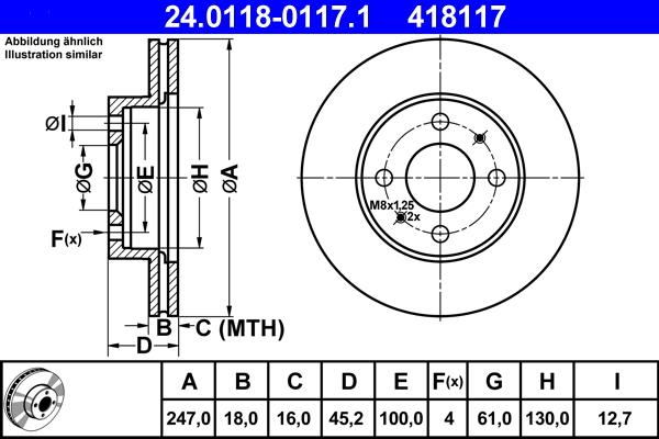 ATE 24.0118-0117.1 - Disque de frein cwaw.fr