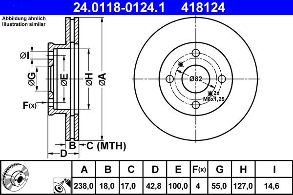 ATE 24.0118-0124.1 - Disque de frein cwaw.fr