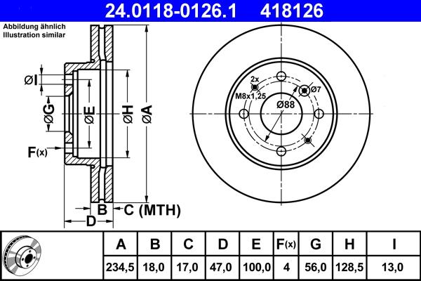 ATE 24.0118-0126.1 - Disque de frein cwaw.fr