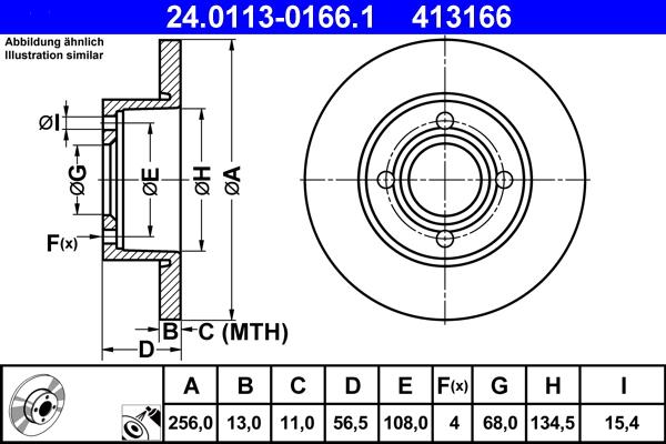 ATE 24.0113-0166.1 - Disque de frein cwaw.fr