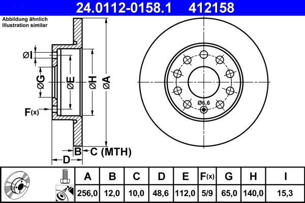 ATE 24.0112-0158.1 - Disque de frein cwaw.fr