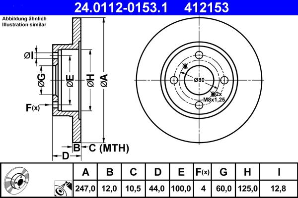 ATE 24.0112-0153.1 - Disque de frein cwaw.fr