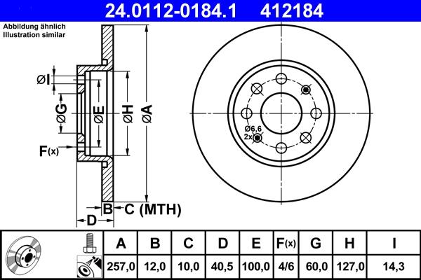 ATE 24.0112-0184.1 - Disque de frein cwaw.fr