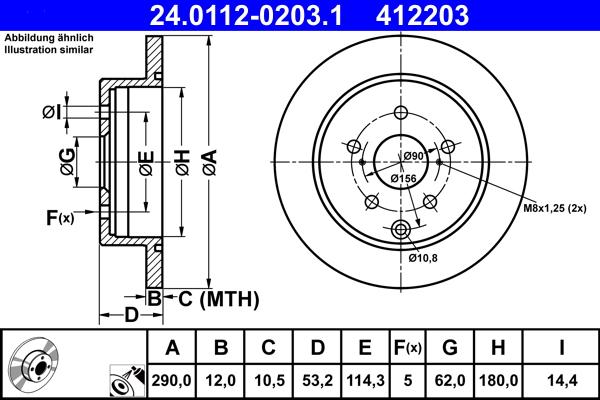 ATE 24.0112-0203.1 - Disque de frein cwaw.fr