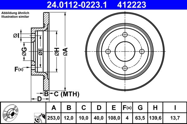 ATE 24.0112-0223.1 - Disque de frein cwaw.fr