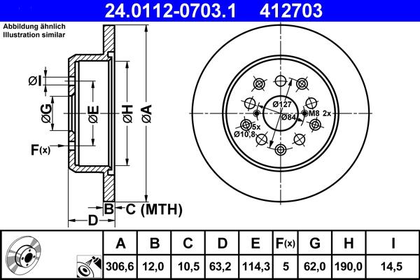 ATE 24.0112-0703.1 - Disque de frein cwaw.fr