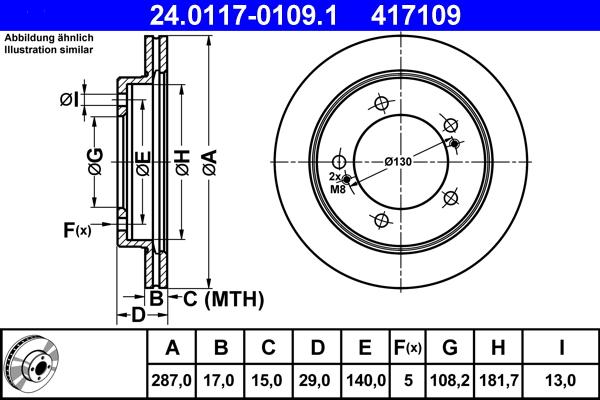 ATE 24.0117-0109.1 - Disque de frein cwaw.fr