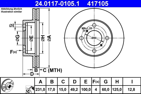 ATE 24.0117-0105.1 - Disque de frein cwaw.fr