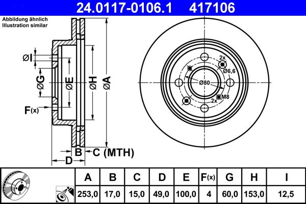 ATE 24.0117-0106.1 - Disque de frein cwaw.fr