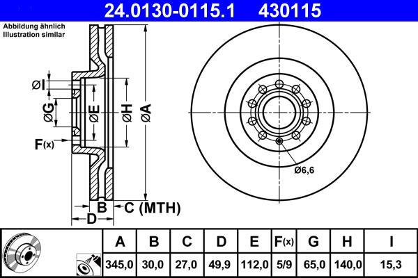 ATE 24.0130-0115.1 - Disque de frein cwaw.fr