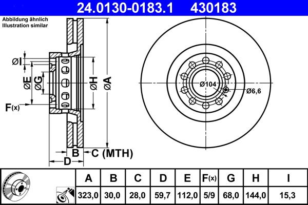 ATE 24.0130-0183.1 - Disque de frein cwaw.fr