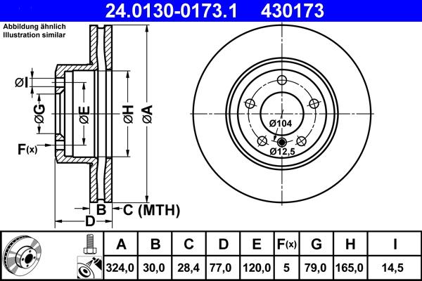 ATE 24.0130-0173.1 - Disque de frein cwaw.fr