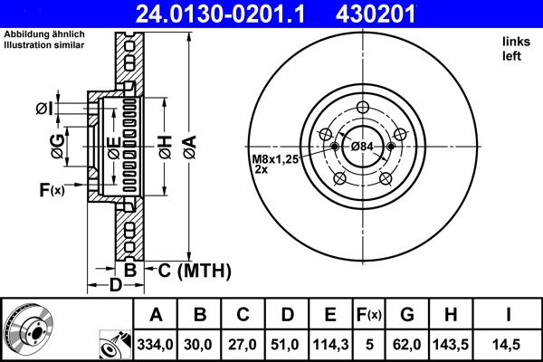 ATE 24.0130-0201.1 - Disque de frein cwaw.fr