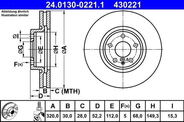 ATE 24.0130-0221.1 - Disque de frein cwaw.fr