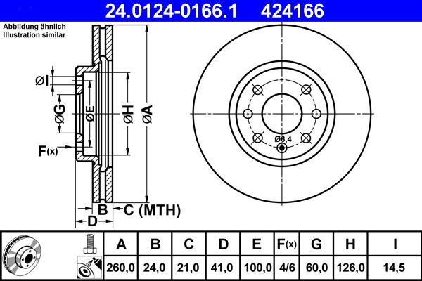 ATE 24.0124-0166.1 - Disque de frein cwaw.fr