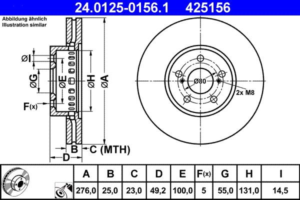 ATE 24.0125-0156.1 - Disque de frein cwaw.fr