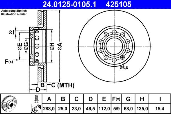 ATE 24.0125-0105.1 - Disque de frein cwaw.fr