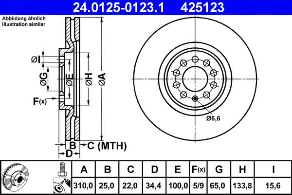 ATE 24.0125-0123.1 - Disque de frein cwaw.fr