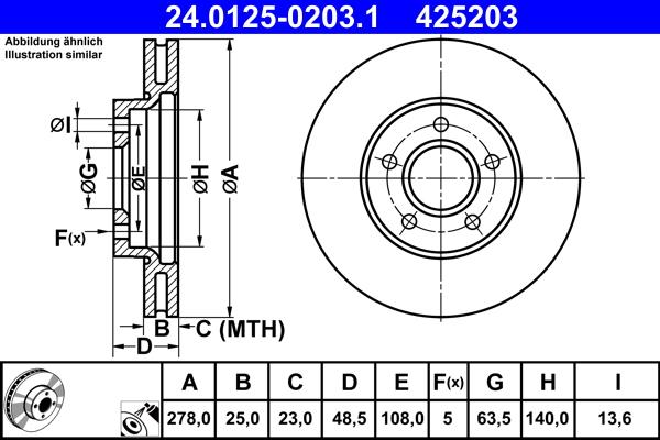 ATE 24.0125-0203.1 - Disque de frein cwaw.fr