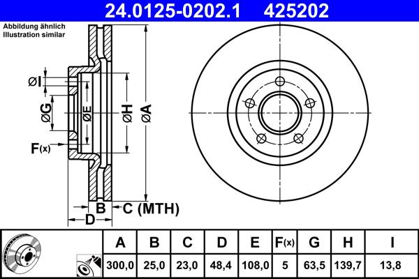 ATE 24.0125-0202.1 - Disque de frein cwaw.fr