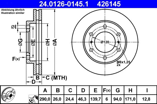 ATE 24.0126-0145.1 - Disque de frein cwaw.fr