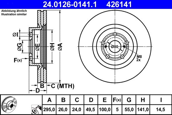 ATE 24.0126-0141.1 - Disque de frein cwaw.fr