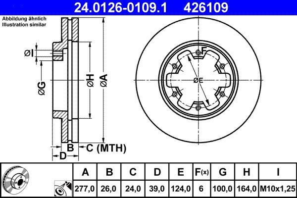 ATE 24.0126-0109.1 - Disque de frein cwaw.fr