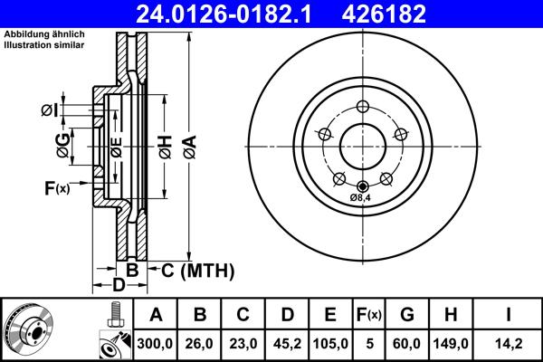 ATE 24.0126-0182.1 - Disque de frein cwaw.fr