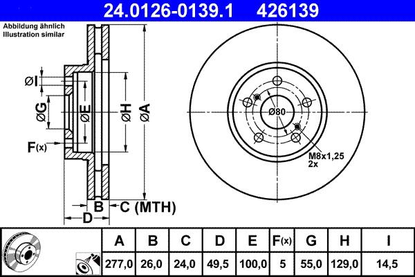 ATE 24.0126-0139.1 - Disque de frein cwaw.fr