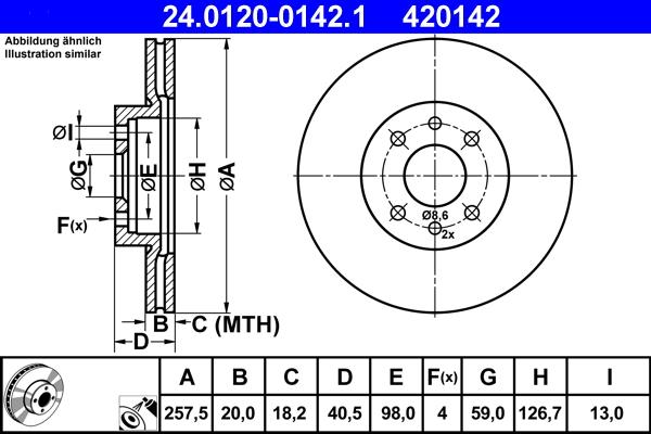 ATE 24.0120-0142.1 - Disque de frein cwaw.fr