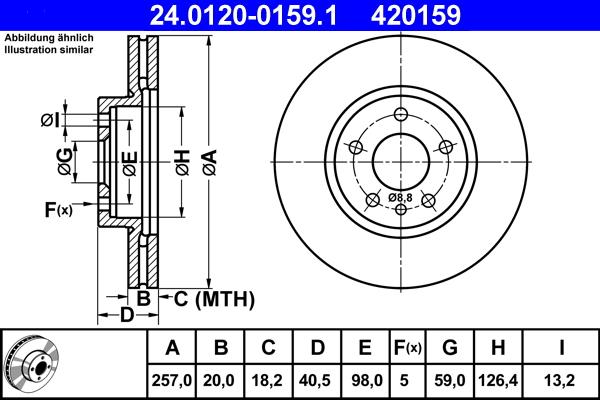 ATE 24.0120-0159.1 - Disque de frein cwaw.fr