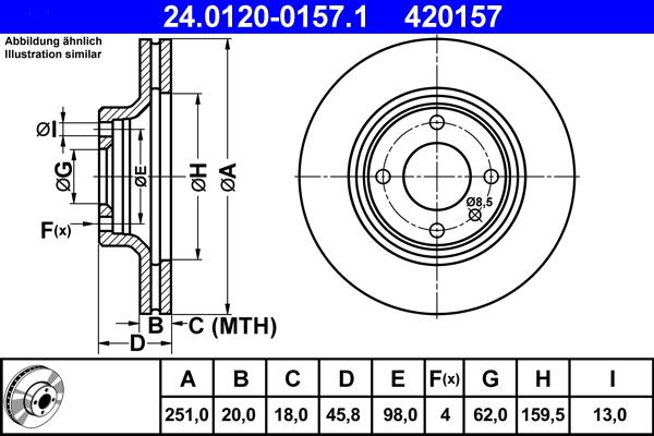 ATE 24.0120-0157.1 - Disque de frein cwaw.fr