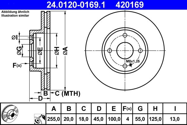 ATE 24.0120-0169.1 - Disque de frein cwaw.fr