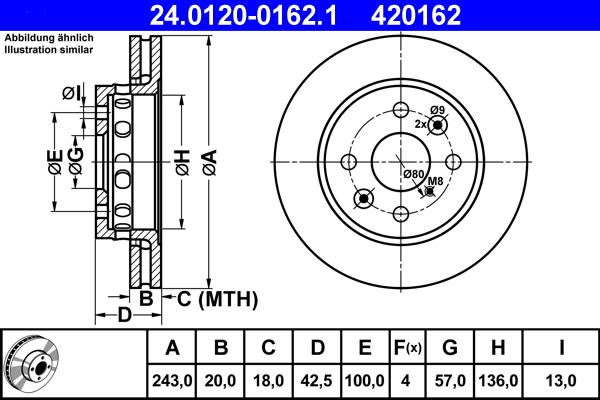 ATE 24.0120-0162.1 - Disque de frein cwaw.fr