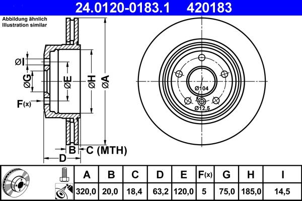 ATE 24.0120-0183.1 - Disque de frein cwaw.fr