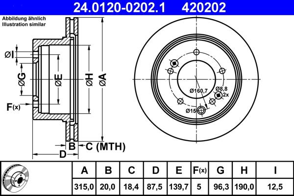 ATE 24.0120-0202.1 - Disque de frein cwaw.fr