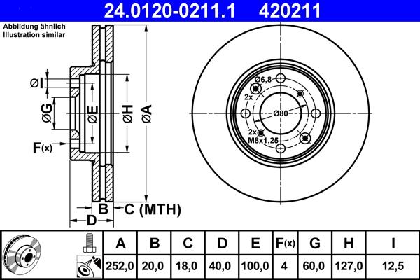 ATE 24.0120-0211.1 - Disque de frein cwaw.fr